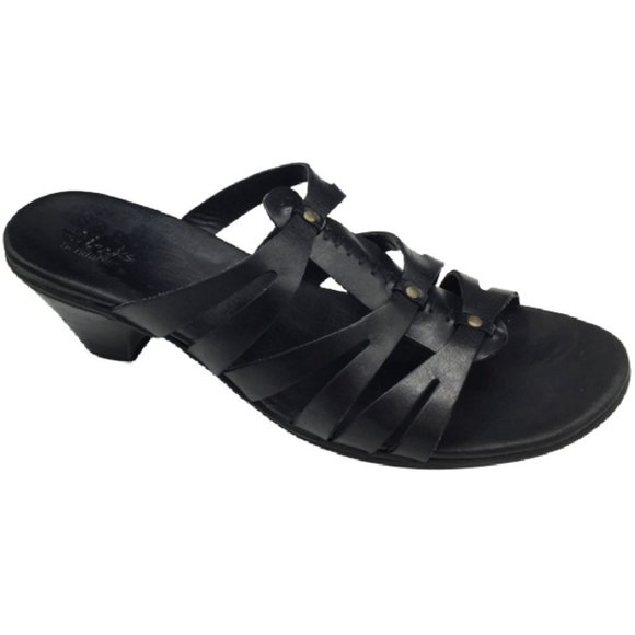 Clark's Bendables Comfort Sandal Black Leather 11 - Picture 1 of 10